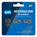 KMC Unisex's 10 Speed EPT MissingLink Joining Link, Dark Silver, 2 Pairs