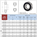 XIKE 10 Pcs 6706-2RS Bearings 30x37x4mm, Double Rubber Seals.