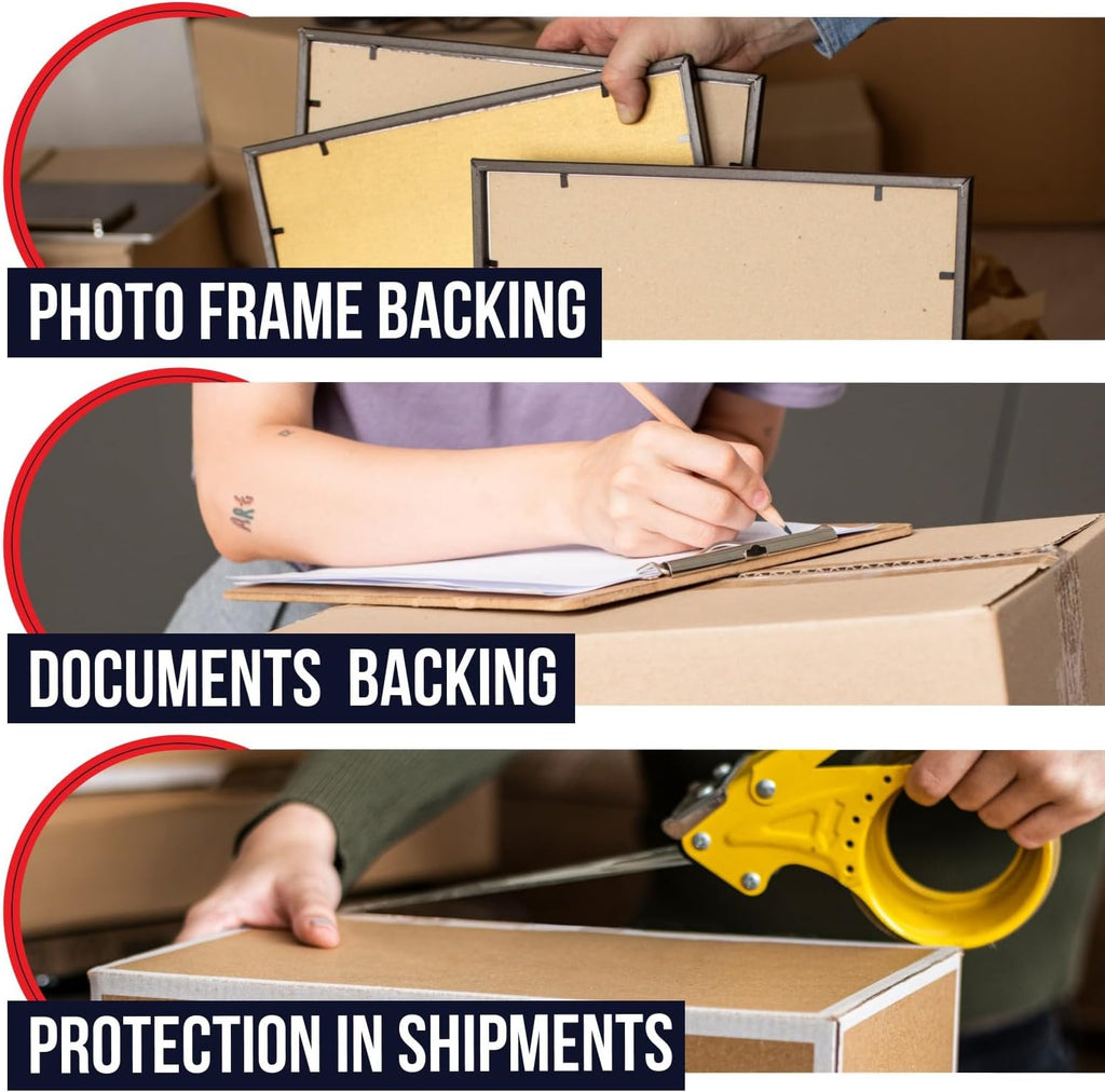 9" x 12" Kraft Pasted Chipboard Sheets, Extra-Thick 120 Pt, Bundle of 16