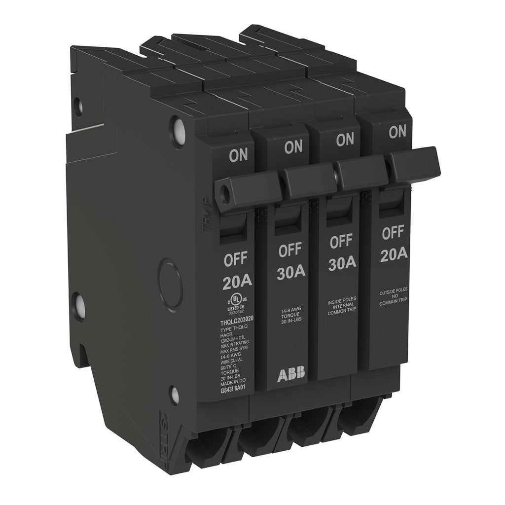 ABB Q-Line THQLQ203020 • Quad Circuit Breaker • 120/240 VAC