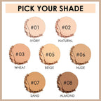 Flawless Pressed Powder - Shine Control & Pore Blurring, Natural