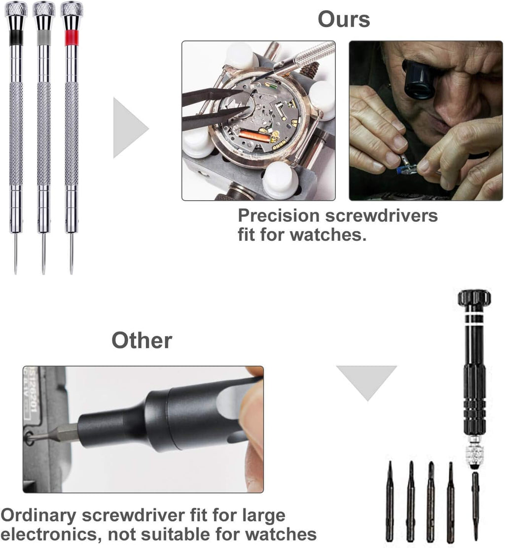 Watch Repair Kit, Anezus 187Pcs Watch Tool Kit with Watch Link Pin Remover Tools and Watch Back Case Removal Tools