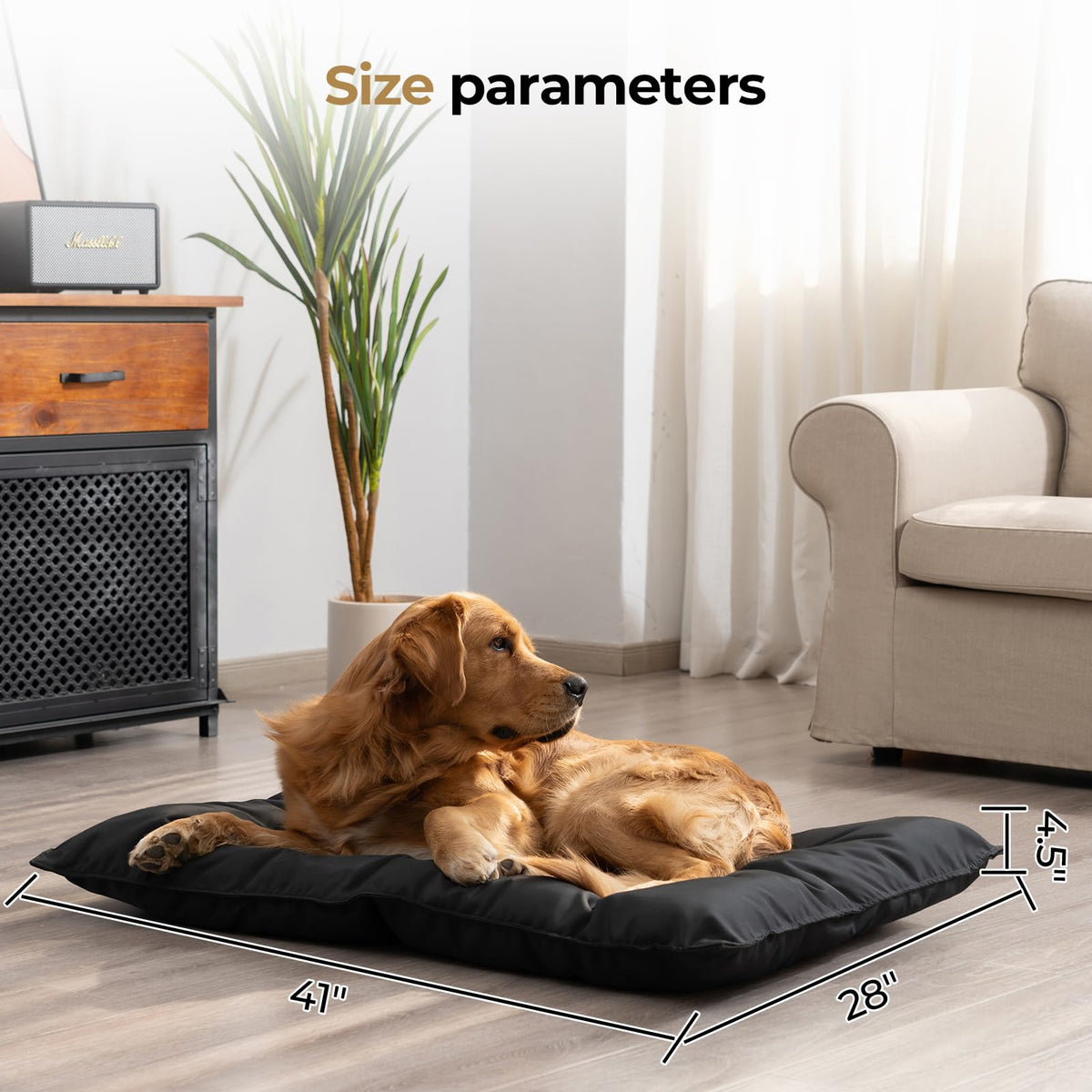 Chew Proof Indestructible Dog Bed,Large (28"x41")