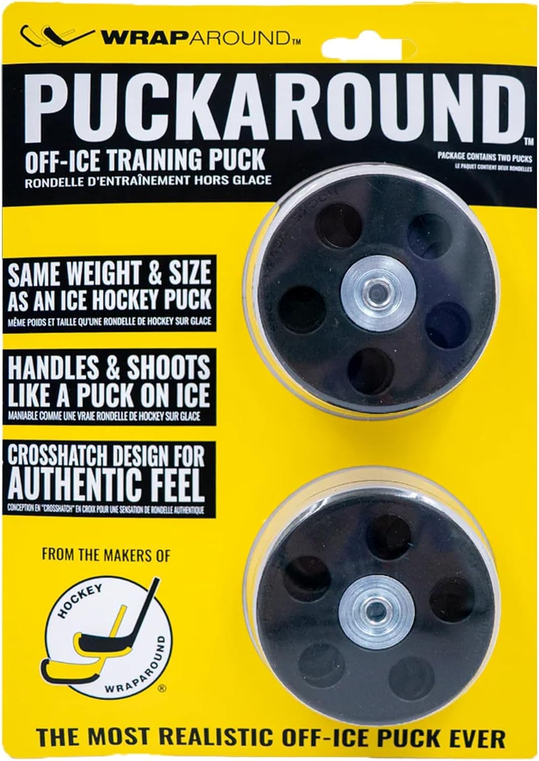 Puckaround Street & Roller Hockey Puck, Real Ice Feel | Durable for Stickhandling & Shooting – Hockey Game & Training