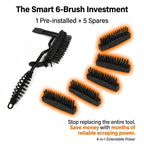 Welding Chipping Hammer, 6 Wire Brushes, Shock Absorbing Handle