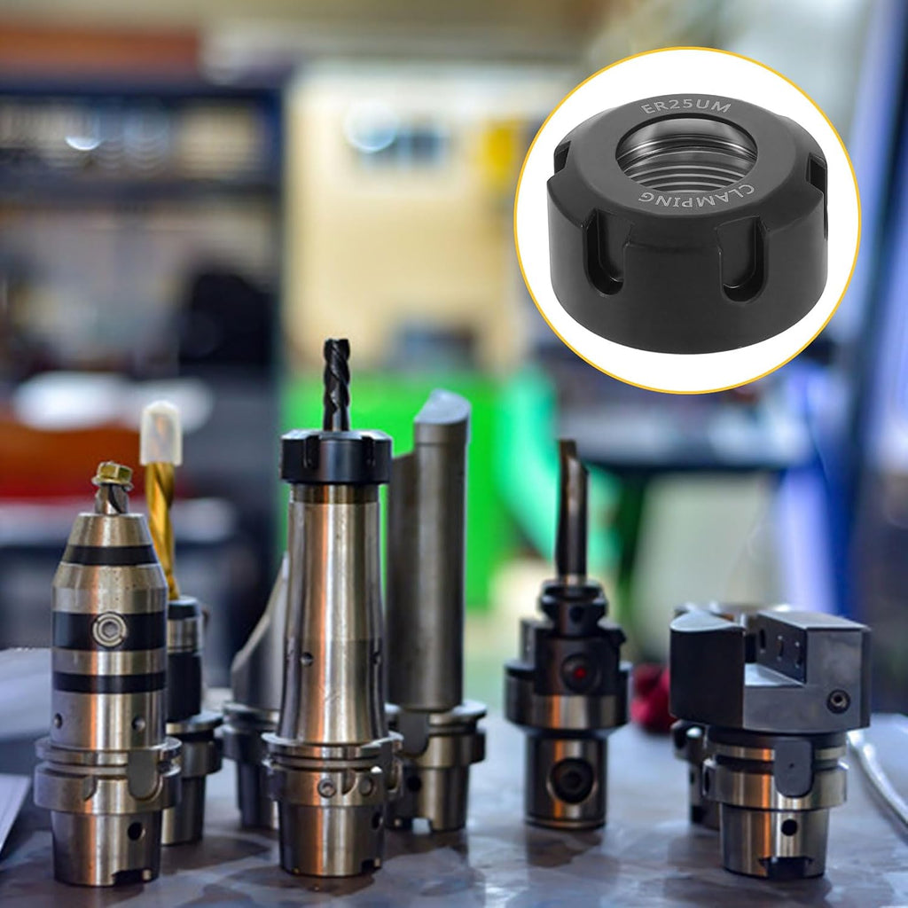 uxcell 4pcs Clamping ER25UM(M32) Collet Clamping Nuts for CNC Milling Chuck Holder Lathe