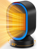 Small Heater for Indoor Use, PTC Ceramic Electric Desktop Heater | Fast Heating, Quiet, ECO Mode, Portable Space