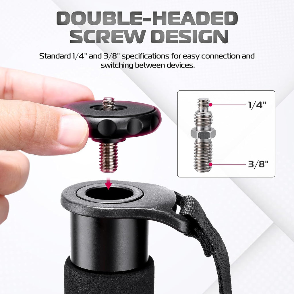 TB12 61-Inch Camera Monopod - Portable Tripod & Monopod Photography Stick with 5-Section Height, Aluminum Compact