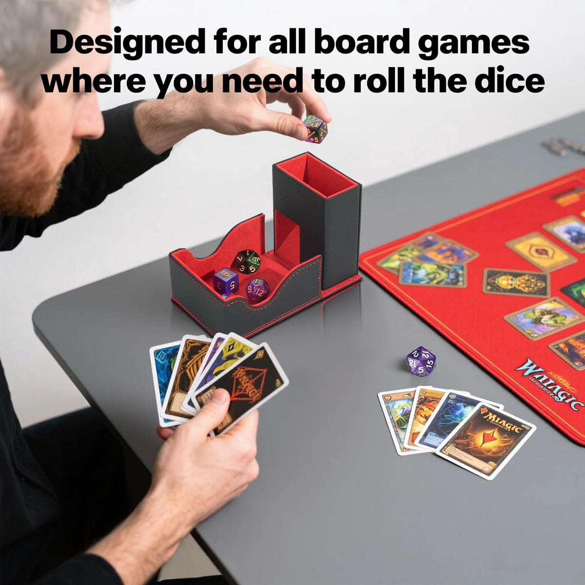 Dice Tower and Tray,Foldable Portable Dice Rolling Tower,Dice Roller Accessory,Classic Board