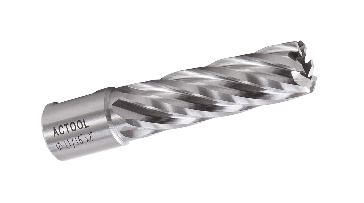 11/16" Diameter × 2" Depth of Cut HSS ANNULAR Cutter with 3/4'' Weldon Shank