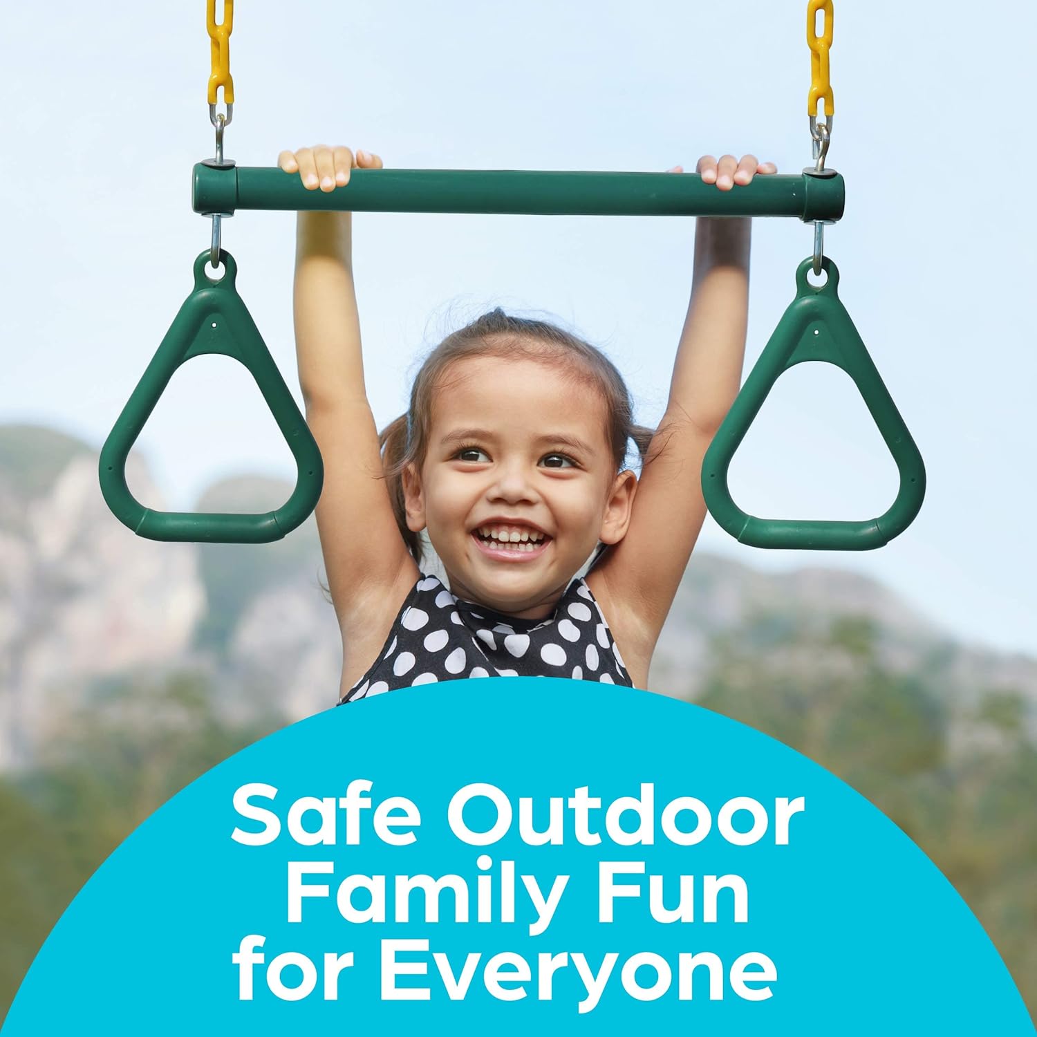 Swing Sets for Backyard, Monkey Bars & Swingset Accessories - Set Includes 18" Trapeze Swing Bar & 48" Heavy Duty