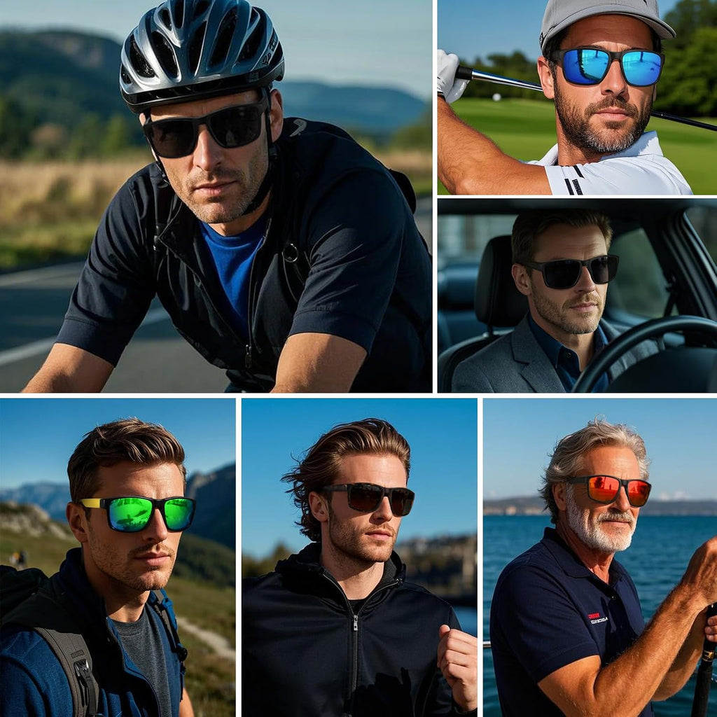 Sports Polarized Sunglasses for Men Women UV Protection Unbreakable Driving Running Fishing Hiking Sun Glasses