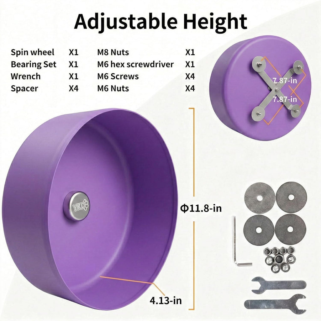 11.8" Aluminum Alloy Silent Rat Exercise Wheel