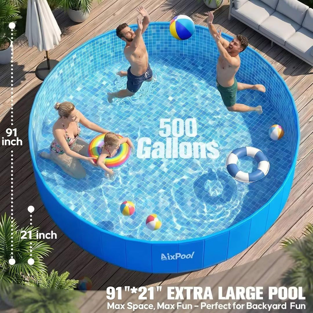 2026 Large Foldable Pool,Non-Inflatable Pool for Adult,Foldable Swimming Pool,Plastic Kiddie Portable