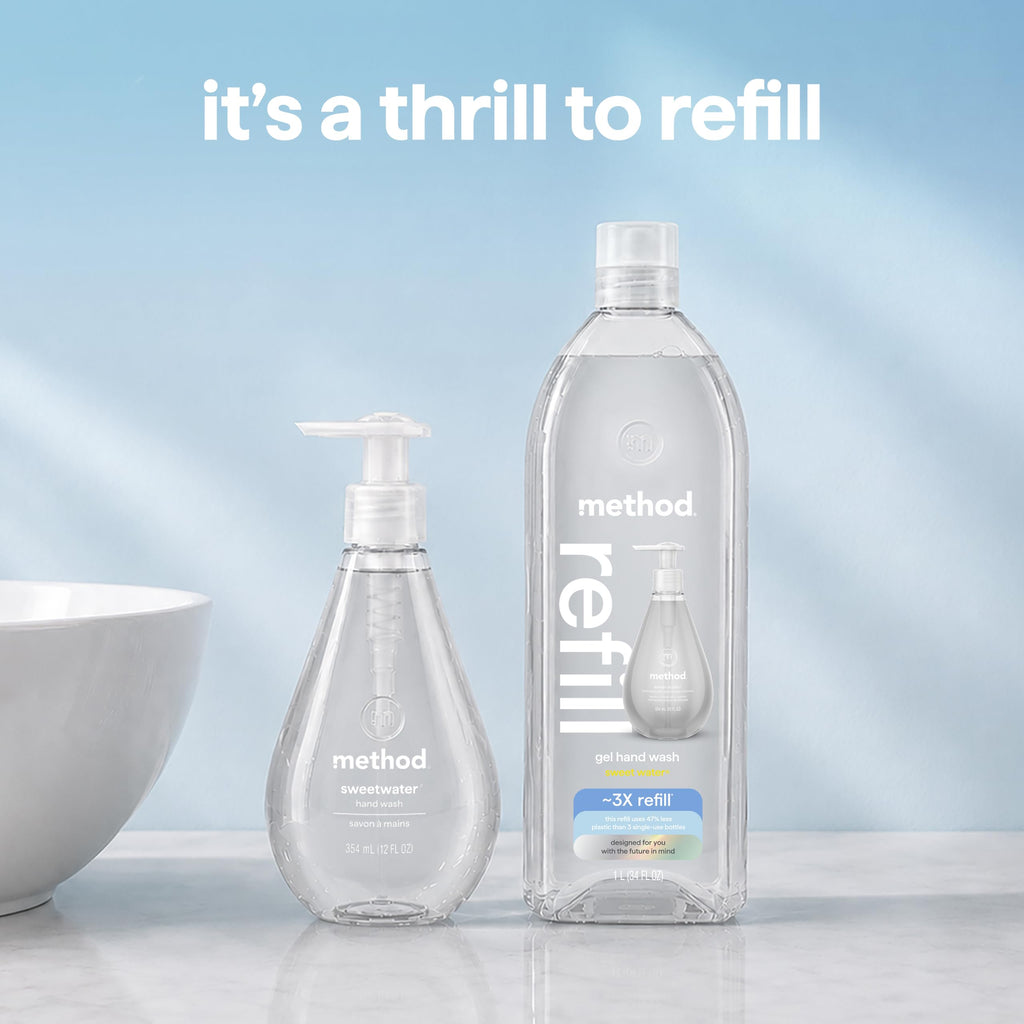 Gel Hand Wash Refill, Sweet Water, 34 fl oz