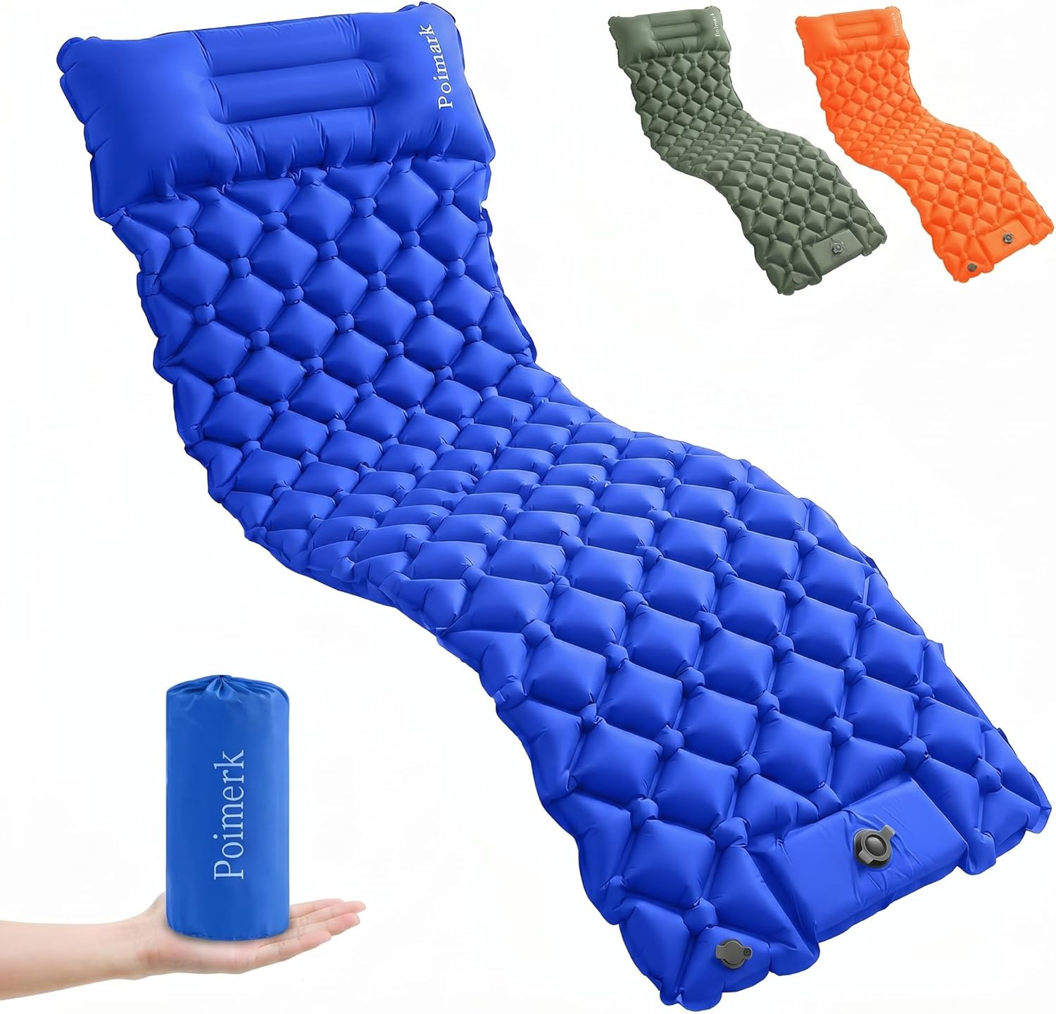 Ultralight Camping Sleeping Pad Mat, Compact Air Mattress for Backpacking | 1.42lb Lightweight,packs 4.3"x9",50s foot