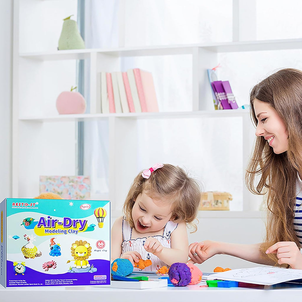 Air Dry Clay 66 Colors, Modeling Clay for Kids, DIY Magic Clay, Molding Clay Kit with Sculpting Tools, Non-Sticky