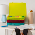 File Box |Made in USA| Fits 8.5"x11" A4 Paper, (6-Pack) - Multi