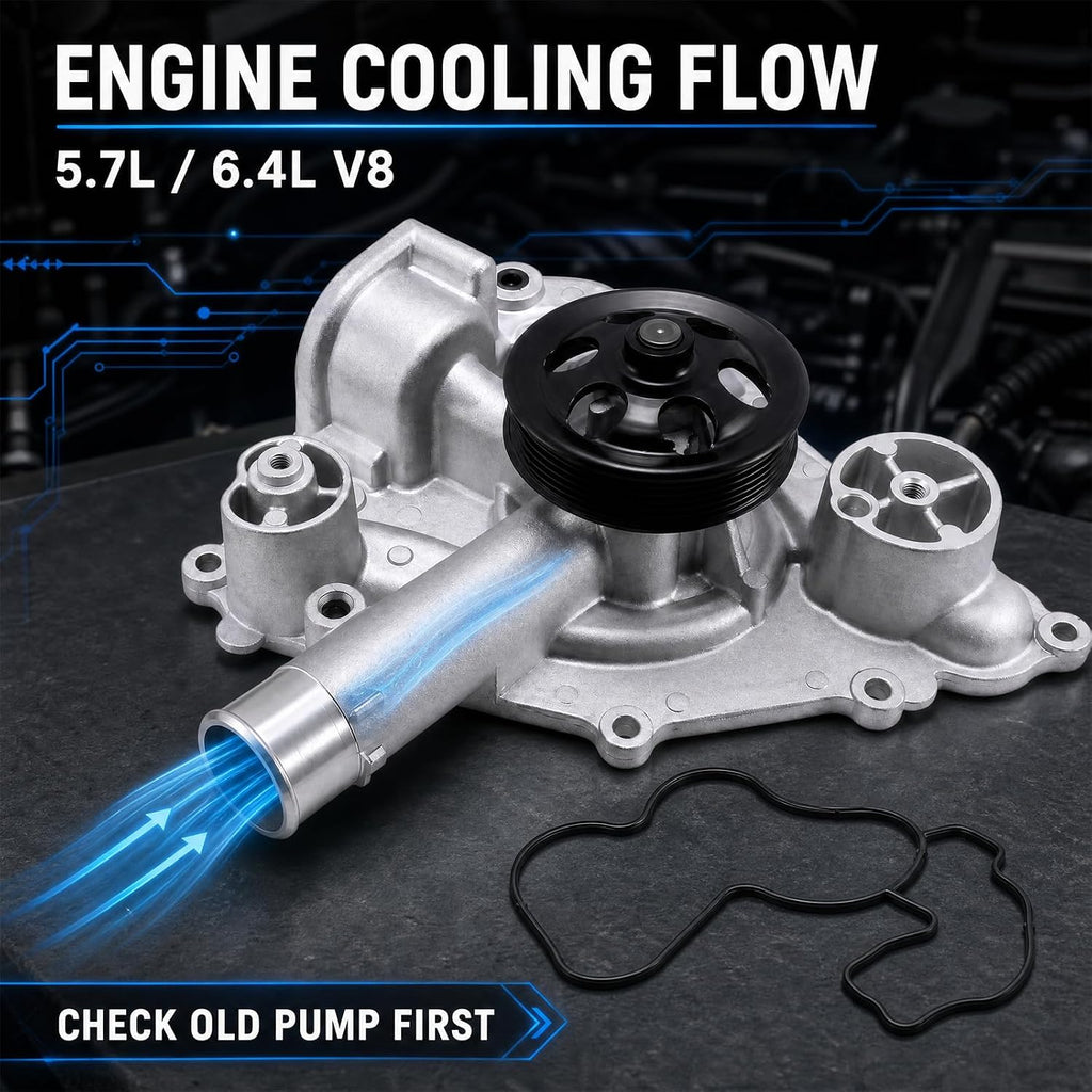 Engine Water Pump V8 for Chrysler 300 2011-2020, Dodge Challenger, Charger 2011-2020, Durango 11-20, Grand Cherokee 2012-2020 OE#AW6653