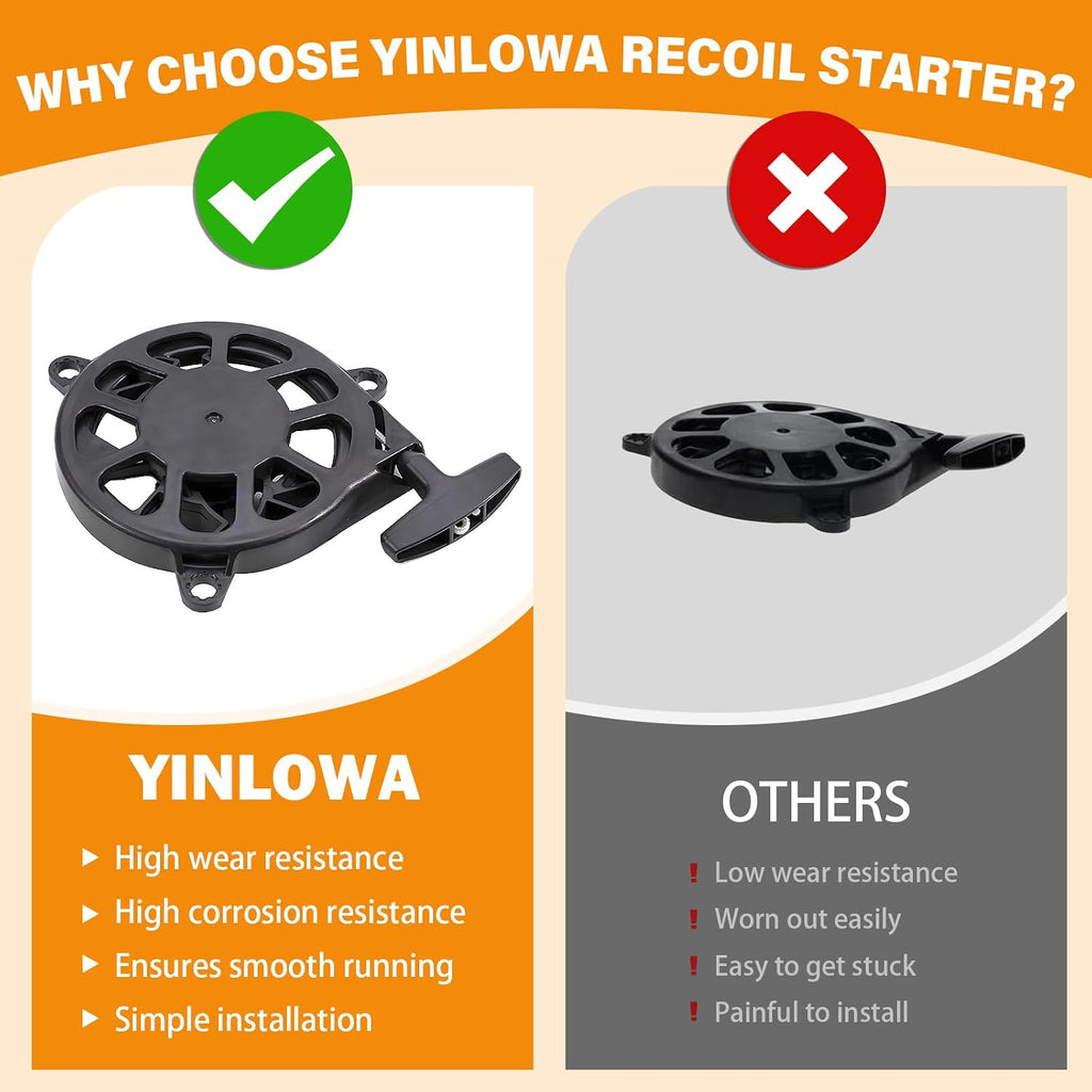 Yinlowa Recoil Starter for Honda GCV170 GCV200 HRN216 HRX217K6