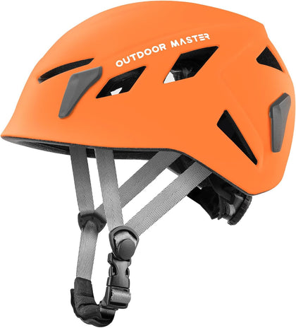 Rock Climbing Helmet, Lightweight Ventilated Adjustable | PC+EPS in-mold, One-hand adjustable fit, Fits 20.86-24 in
