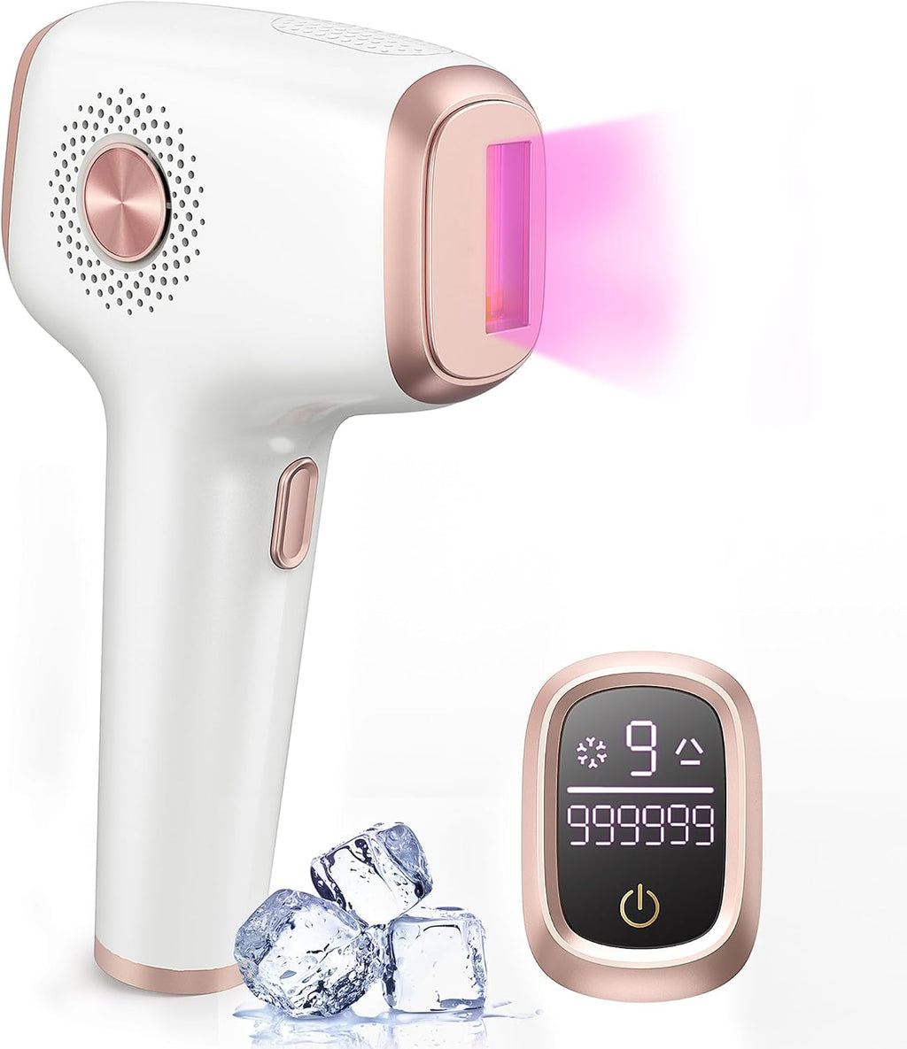 IPL Hair Removal with Ice Cooling Care Function for Women,Long-Lasting Results,999,999 Flashes Painless Hair Removal