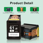 61XL Ink Cartridge Black and Color Combo Pack Replacement for HP Ink 61 2PK