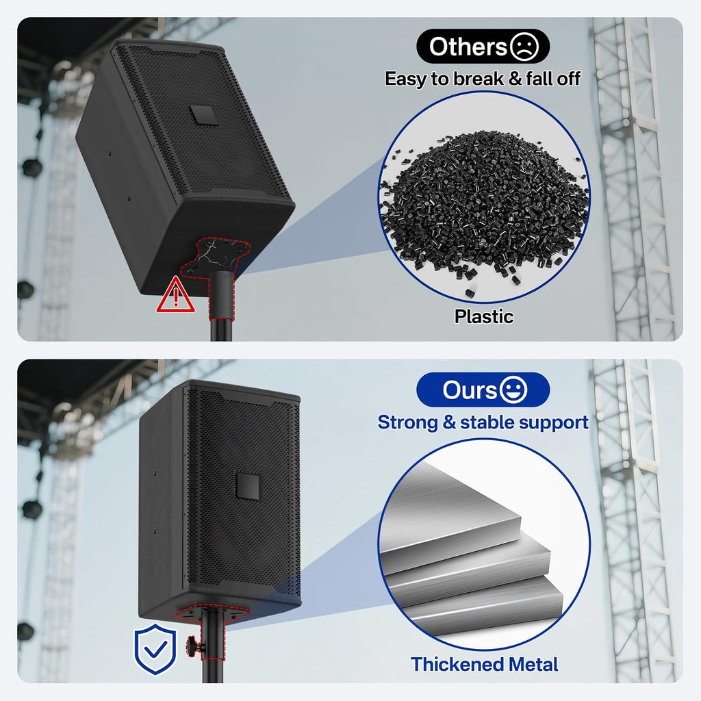 Universal 35mm Speaker Adapter Bracket for Pro Audio DJ/PA Speaker Stand Adapter - Metal Speakers Stand Mounting