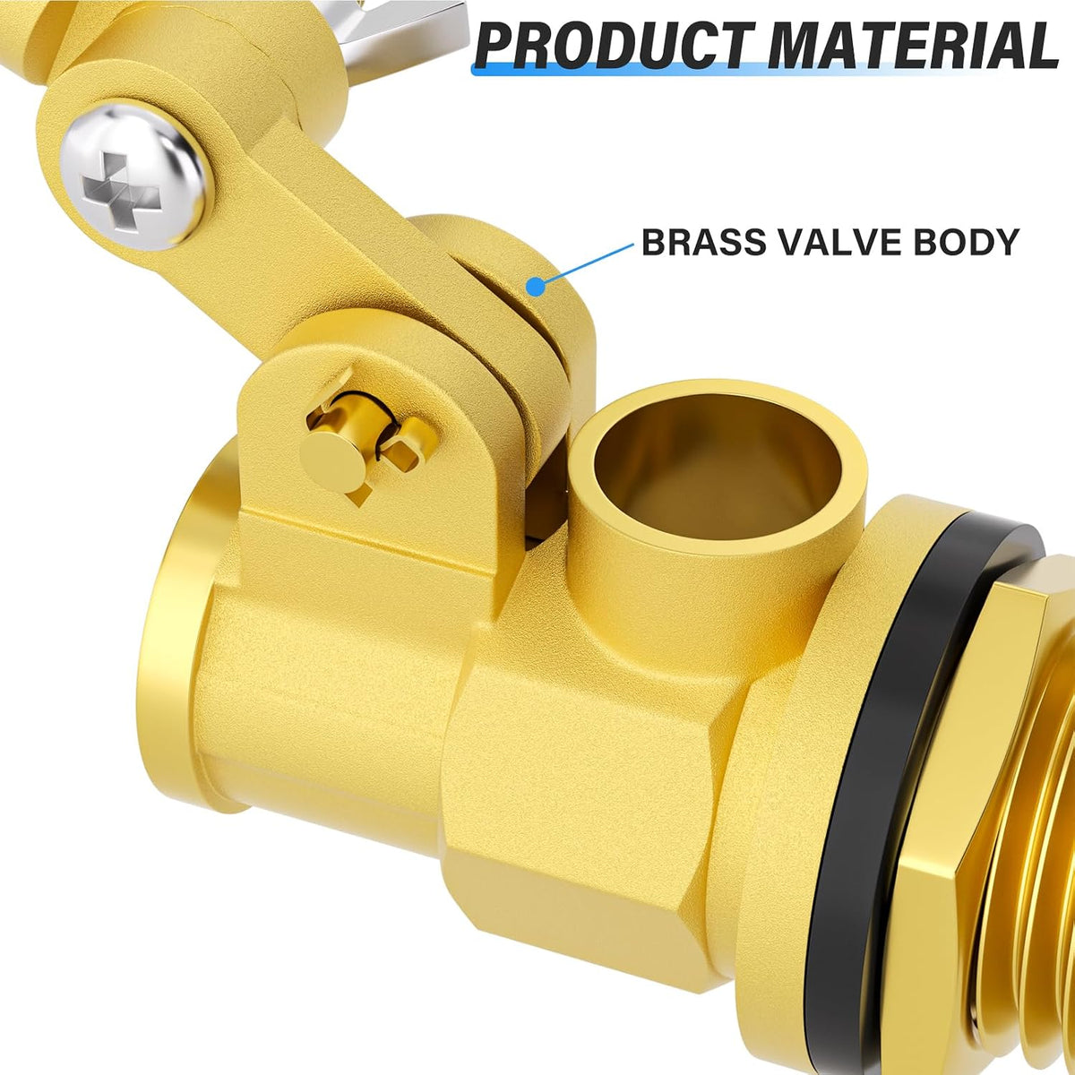TAILONZ 2 Pcs 1/2" Brass Automatic Water Fill Float Valve