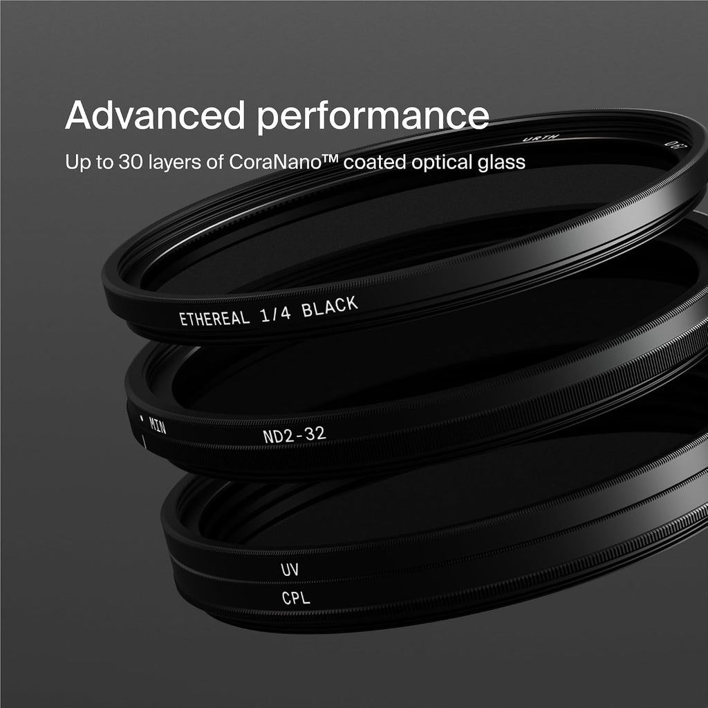 72mm Cinematic 4-in-1 Lens Filter Kit (Plus) | UV, Circular Polarizing (CPL), Variable Neutral Density ND2-32, ¼