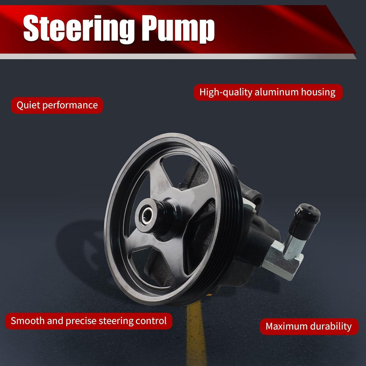 Power Steering Pump 8W7Z3A674C 9W7Z3A674B 9W7Z3A674A with Pulley