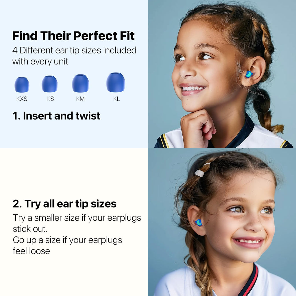 Kids Noise Reduction Ear Plugs 6YRS+, Reusable Child Ear Protection