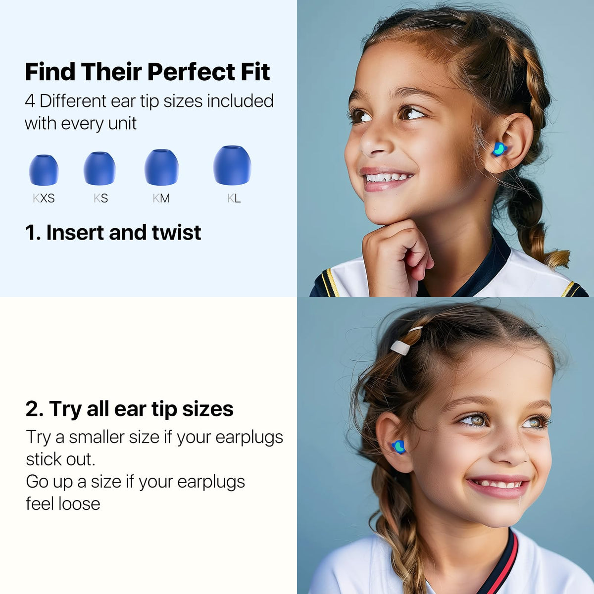 Kids Noise Reduction Ear Plugs 6YRS+, Reusable Child Ear Protection