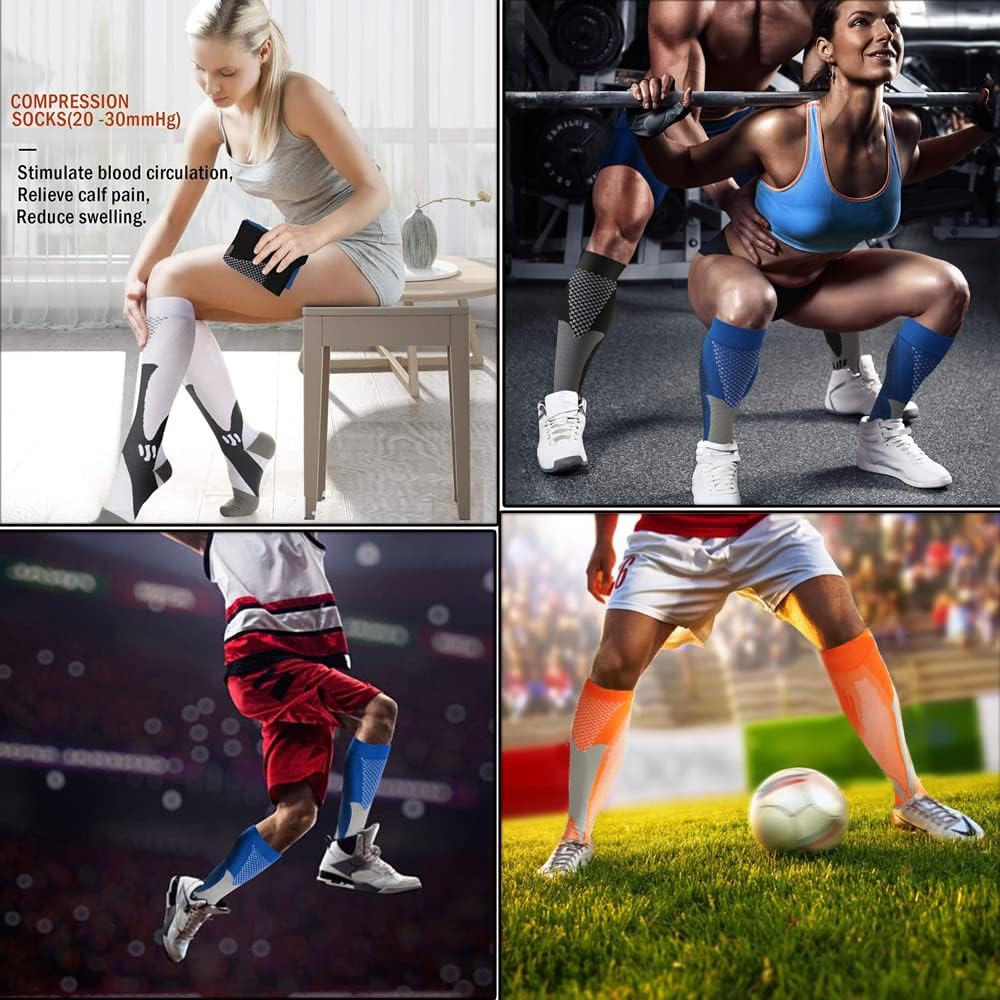 Compression Socks for Women & Men Best for Athletic, Running,Flight Travel,Cycling
