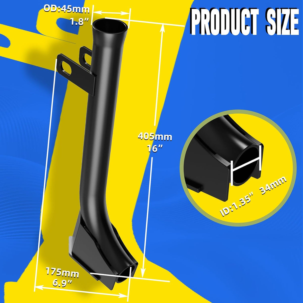 Upgraded Pipe Layer Attachment Fits Hitch Mounted Trencher Ripper, 1.35" Widened Inlet, Flexible Pipe Layer Fits Any
