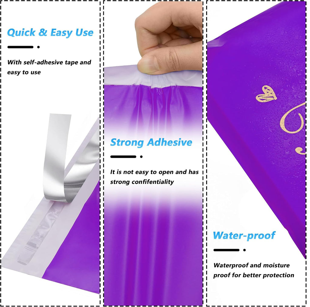 Thank You Poly Mailer 10x13 Inch 25 Pcs, Purple