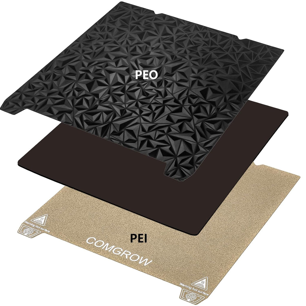 Ender 3 V3 SE Double Sided PEO PEI Spring Steel Sheet 235X235mm | Smooth PEO and Textured PEI Magnetic Heated Bed for