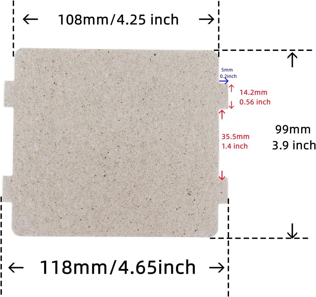 Microwave Waveguide Cover Universal Cutable Mica Board for microwave 118 X 99 mm (Pack of 6)