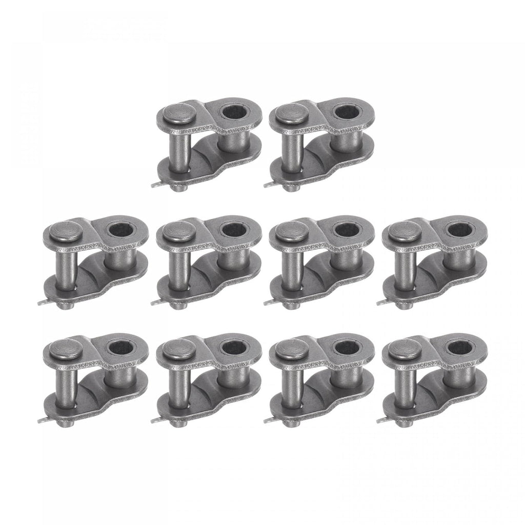uxcell 12Pcs #35 Chain Offset Half Link Roller, 3/8" Pitch Carbon Steel, Standard Chain End Connector Split Links for 06C Chain