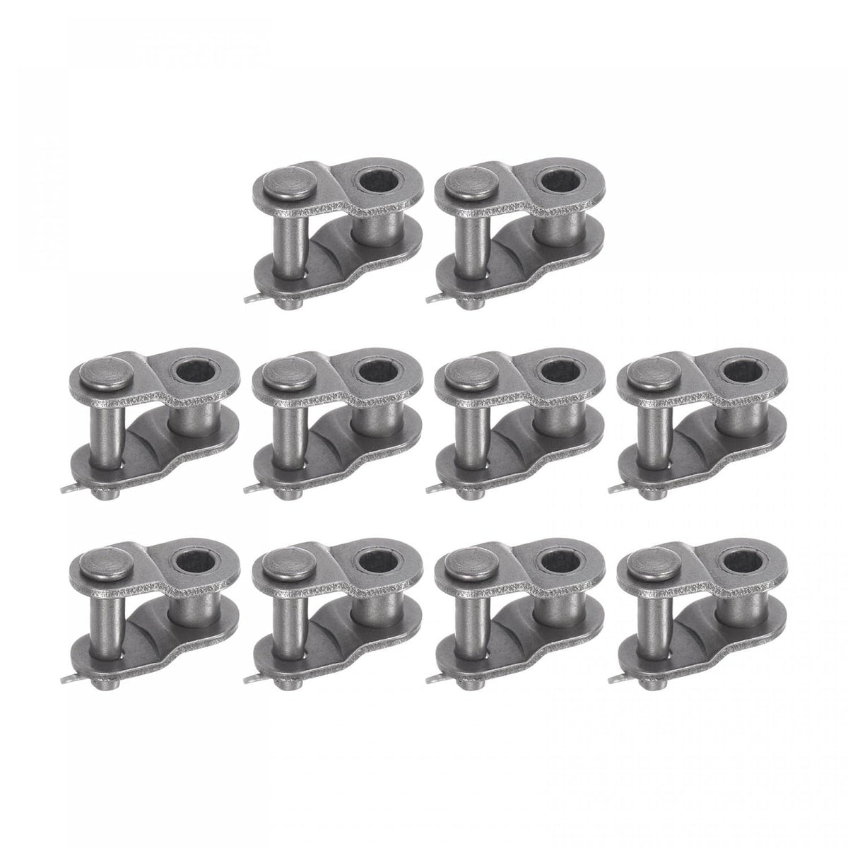 uxcell 12Pcs #35 Chain Offset Half Link Roller, 3/8" Pitch Carbon Steel, Standard Chain End Connector Split Links for 06C Chain