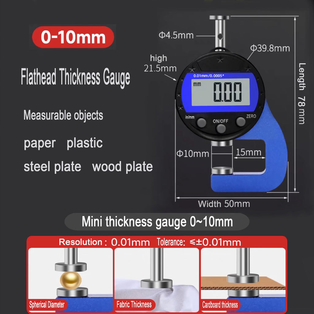 Digital Thickness Gauge Thickness Measuring Indicator Thickness Gauge