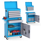 5-Drawer Rolling Tool Chest, Tool Storage Cabinet w/Drawers, Lockable Wheels, Detachable Top & Adjustable Shelf