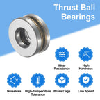 uxcell 10Pcs F5-11M Thrust Ball Bearings 5mm Bore 11mm OD 4.5mm Thick