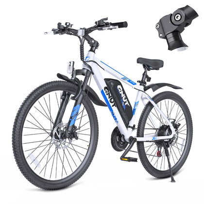 350W Full Aluminum Electric Bike for Adults & Teens, Upgraded Adjustable Handlebars, 21-Speed 26" Commuter E-Bike