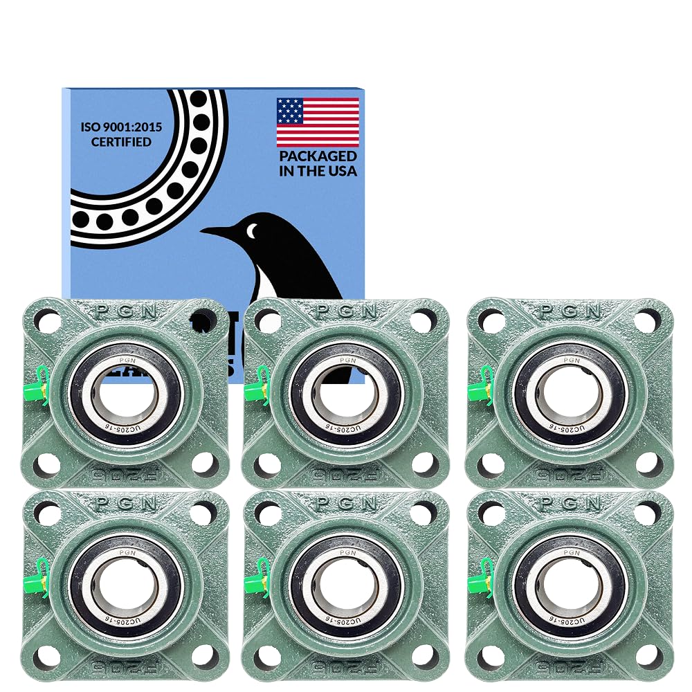 PGN UCF205-16 (6 Pack) Square Flange Bearing 1" Bore