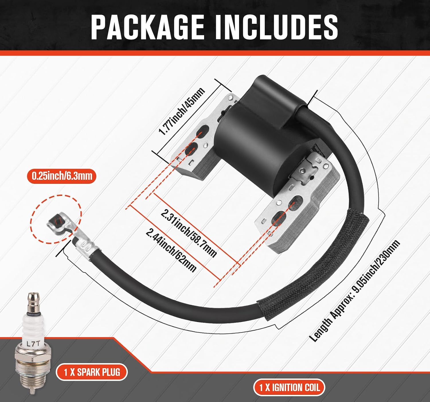 590454 Ignition Coil Compatible with Briggs & Stratton799381 790817 692605 802574 Magneto Armature, Compatible with