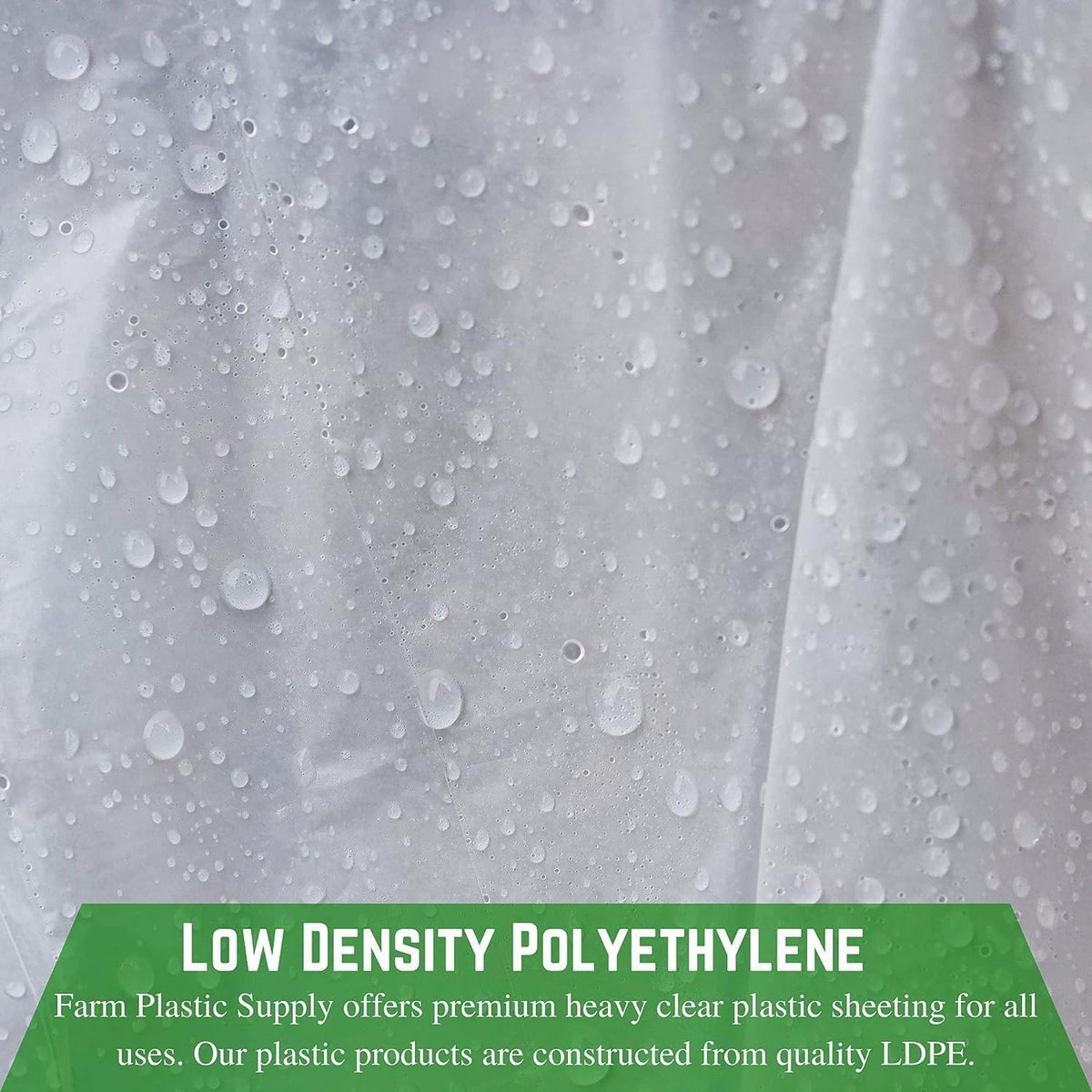 Clear Plastic Sheeting - 8 mil - Thick Plastic Sheeting, Heavy Duty Polyethylene Film, Drop Cloth Vapor Barrier