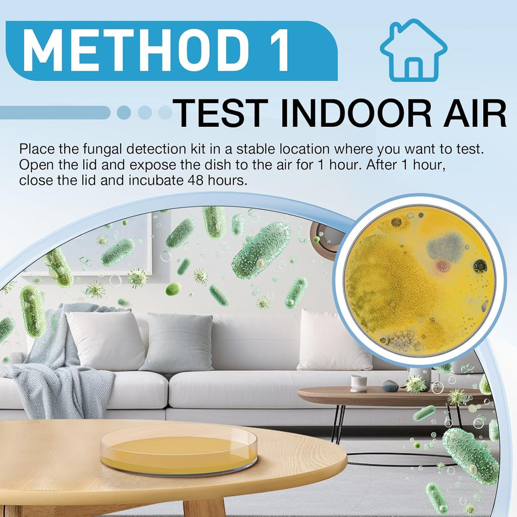 Mold Test Kit for Home - 8 Simple Detection Tests for Surface Mold, HVAC System & Indoor Air Quality - DIY Black Mold