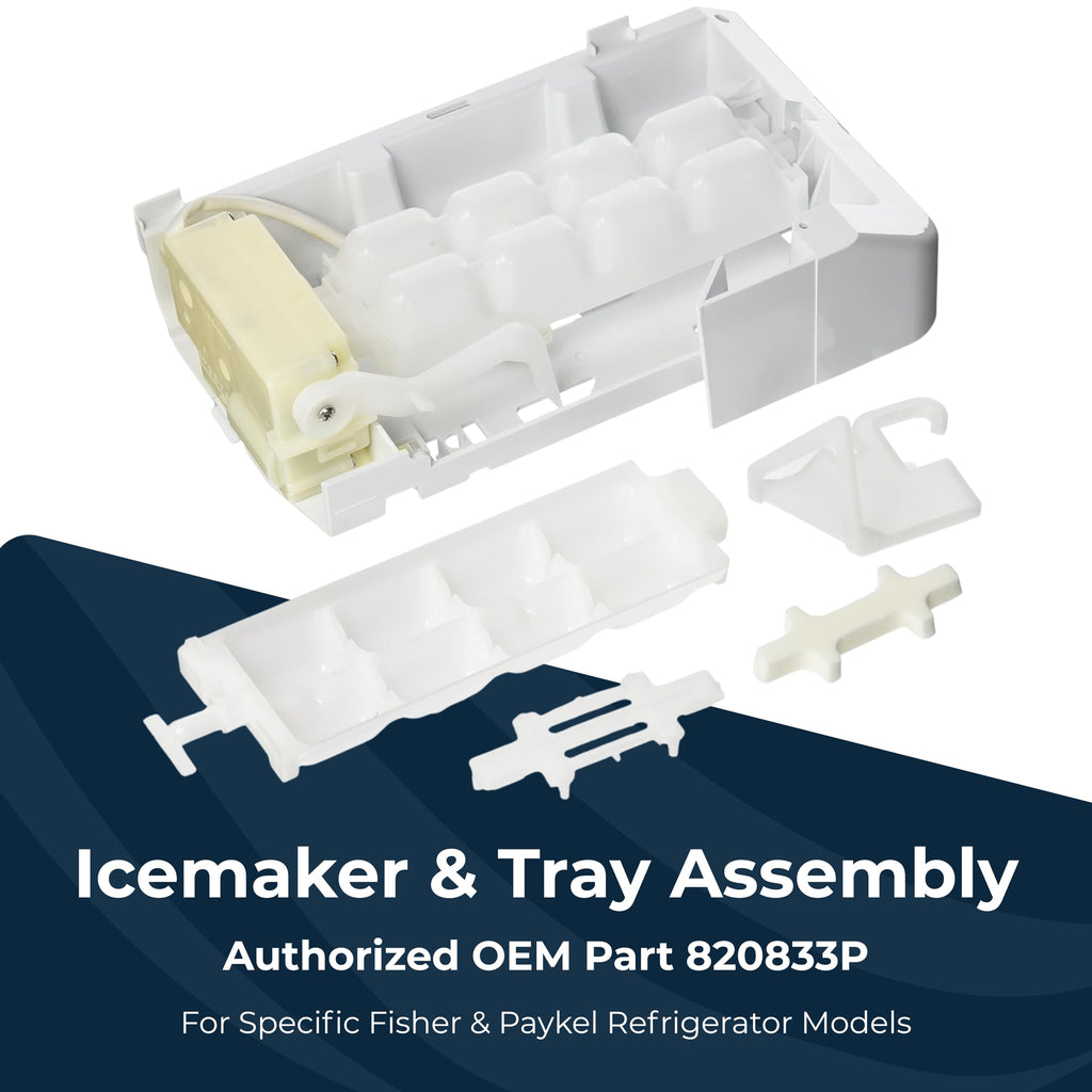 Fisher & Paykel 820833P Refrigerator Ice Maker Assembly,White