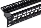 TRENDnet 24-Port Blank Keystone Shielded 1U Patch Panel,TC-KP24S